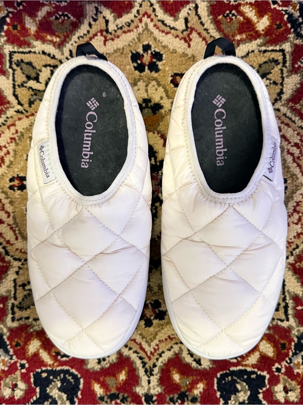 Columbia Women's Off White Quilted Slip-On Shoes